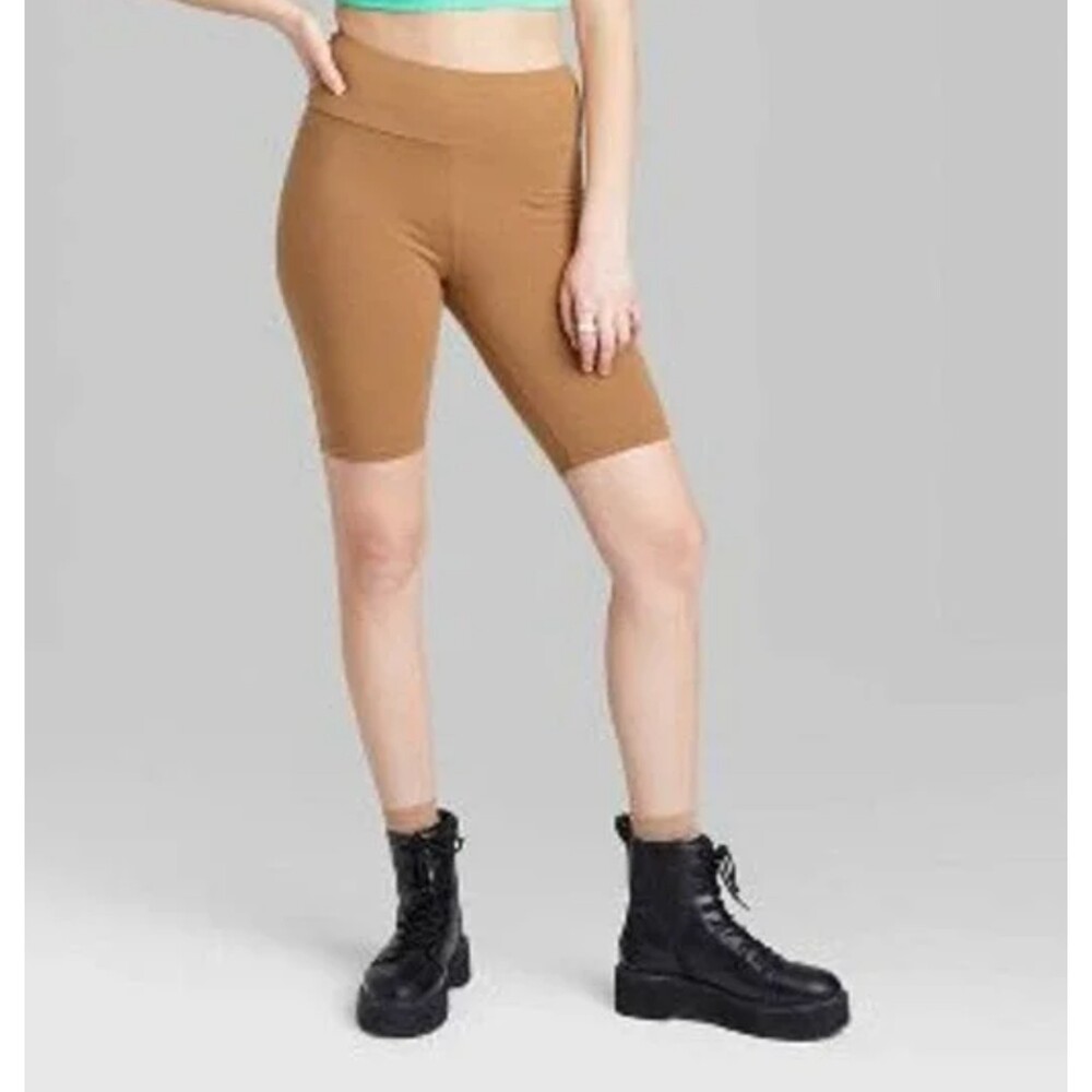 Cognac High-Rise Bike Shorts  - Wild Fable Sz XS